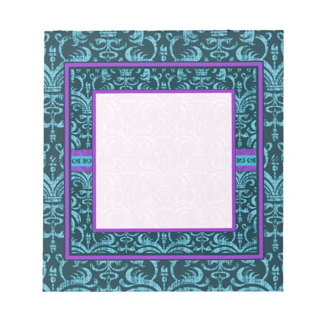 Anteckningsblocket Teal Grönt Gothic Grunge Elegan Anteckningsblock (Framsida)
