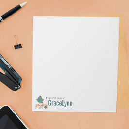 Anteckningsblocket "Teal & Rust Yarn Chicken Champ Anteckningsblock