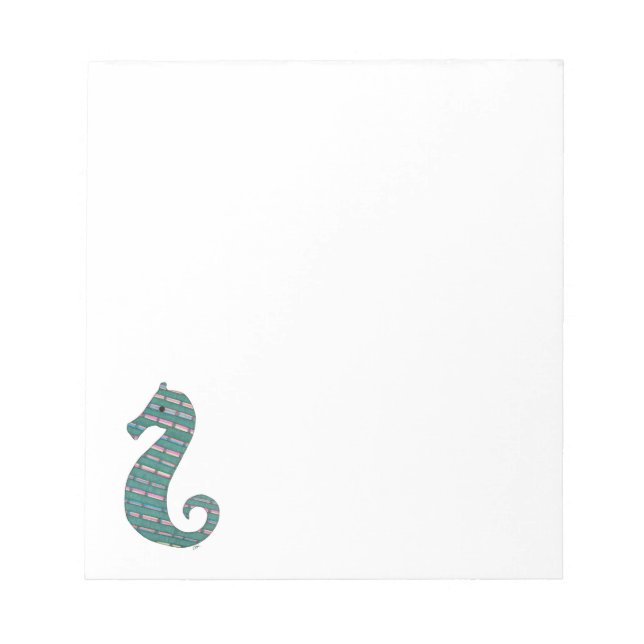 Anteckningsblocket Teal Seahorse Anteckningsblock (Framsida)