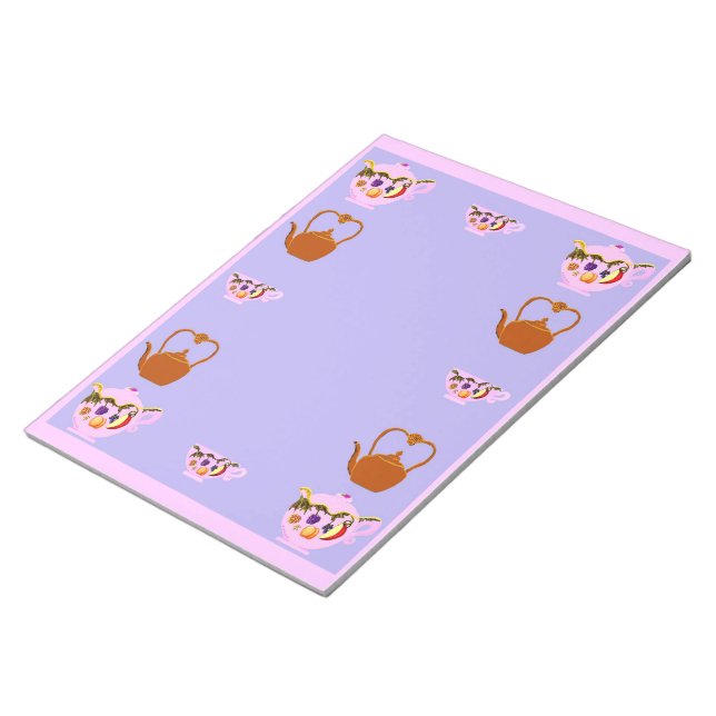 Anteckningsblocket tekanna, Tekopp och vattenlösni Anteckningsblock (Vinklad)