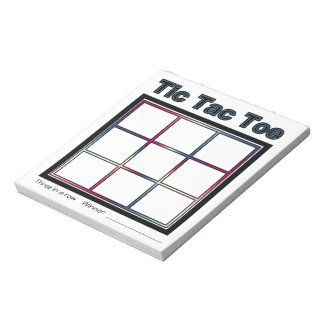Anteckningsblocket Tic Tac Toe-spel Anteckningsblock