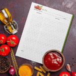 Anteckningsblocket Tomater Culinary Recipe Anteckningsblock<br><div class="desc">Ett enkelt anteckningsblock med tomater för receptorganisation.</div>