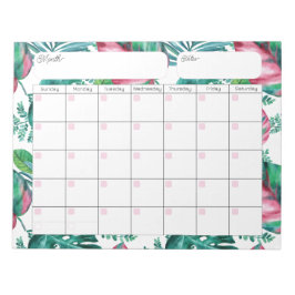 Anteckningsblocket Tropical Foliage Calendar Anteckningsblock