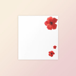Anteckningsblocket Tropical Red Hibiscus Blommigt Anteckningsblock