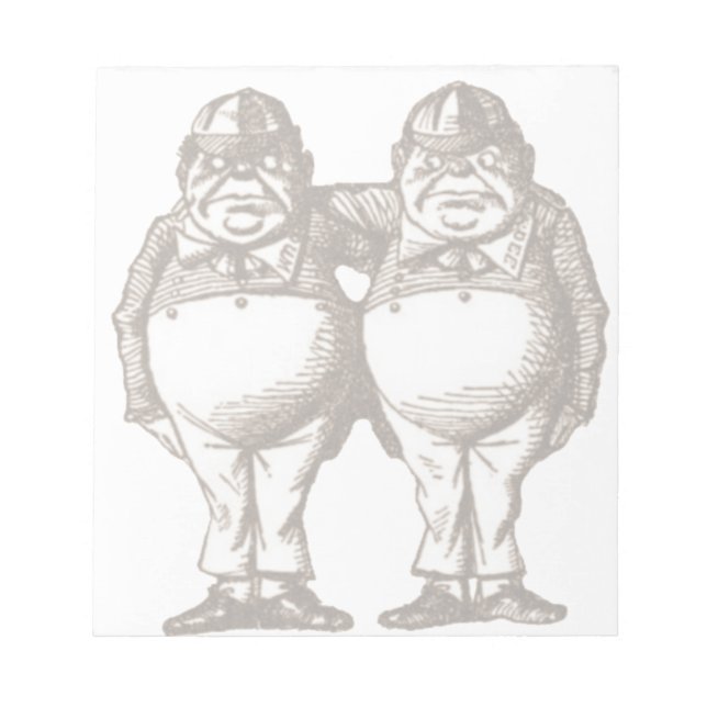 Anteckningsblocket Tweedle Dee & Tweedle Dum Anteckningsblock (Framsida)
