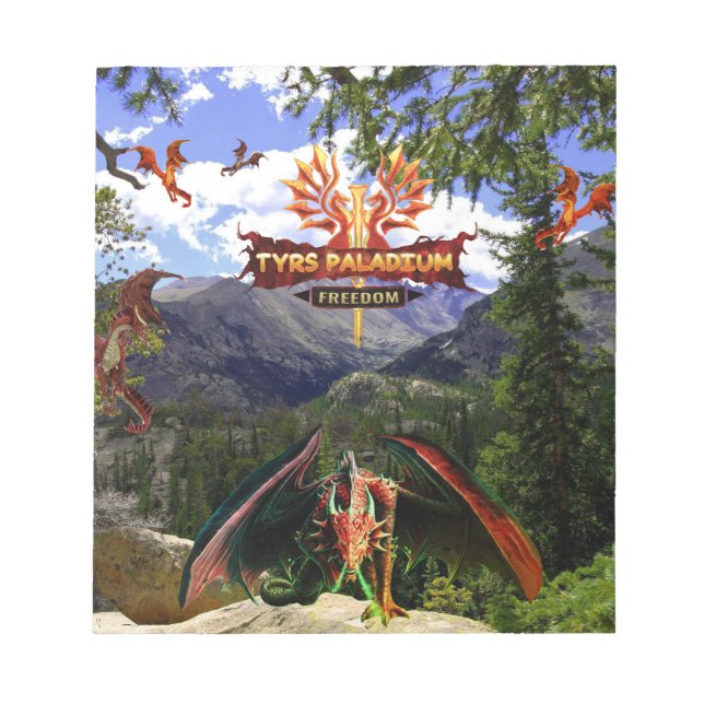 Anteckningsblocket Tyrs Paladium Red Dragons Anteckningsblock (Framsida)