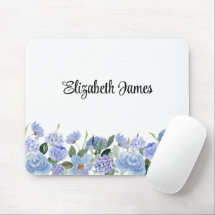 Anteckningsblocket Vattenfärgsblått Hydrangeas-Per Musmatta