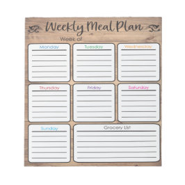 Anteckningsblocket Veckomålsplan Anteckningsblock