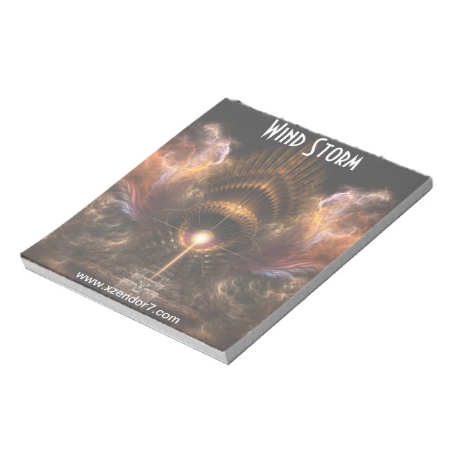 Anteckningsblocket vind Storm Fractal Art Anteckningsblock (Roterad)