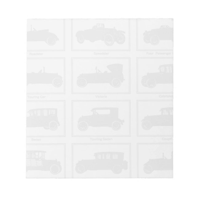 Anteckningsblocket vintage Automobiles Anteckningsblock (Framsida)