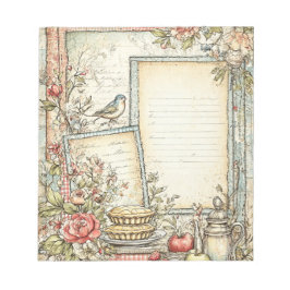 Anteckningsblocket vintage Cottage Farmhouse Stati Anteckningsblock