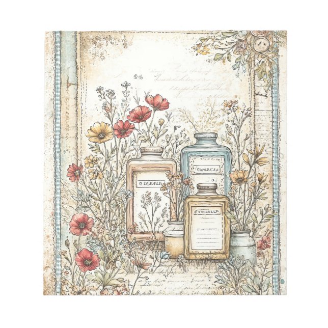 Anteckningsblocket vintage Cottage Farmhouse Stati Anteckningsblock (Framsida)