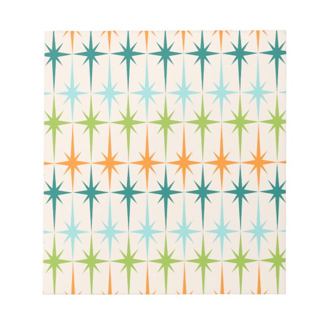Anteckningsblocket vintage Geometric Starbursts Anteckningsblock (Framsida)
