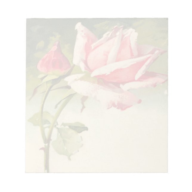 Anteckningsblocket vintage Rosa ros Anteckningsblock (Framsida)