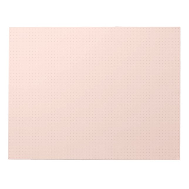 Anteckningsblocket Warm Rosa Light Dot Grid Anteckningsblock (Framsida)