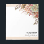 Anteckningsblocket Watercolor Cactus Boho Business Anteckningsblock<br><div class="desc">All text är justerbar. Watercolor Boho Cactus Simple and Elegant Any Business personlig Note pad. Ändra bara texten så att den motsvarar dina behov.</div>
