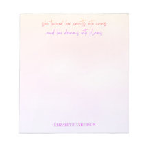 Anteckningsblocket Watercolor Girly Script Dreams