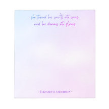 Anteckningsblocket Watercolor Girly Script Dreams