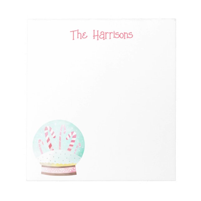 Anteckningsblocket Watercolor Snö Globe jul Anteckningsblock (Framsida)