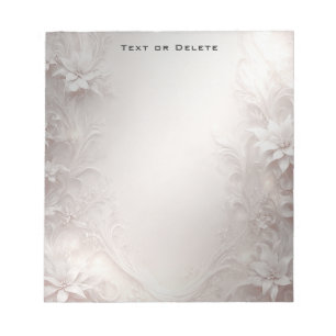 Anteckningsblocket White Ivory Blommigt Anteckningsblock
