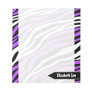 Anteckningsblocket zebra tryck Lila Mix Personlig Anteckningsblock