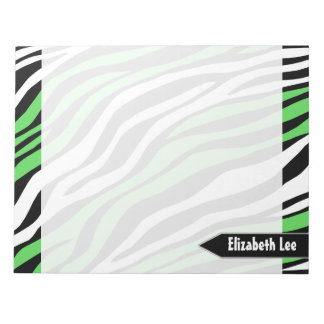 Anteckningsblocket zebra tryck Lime Green Mix Pers Anteckningsblock