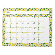 Anteckningsblocket Zety Lemon Calendar