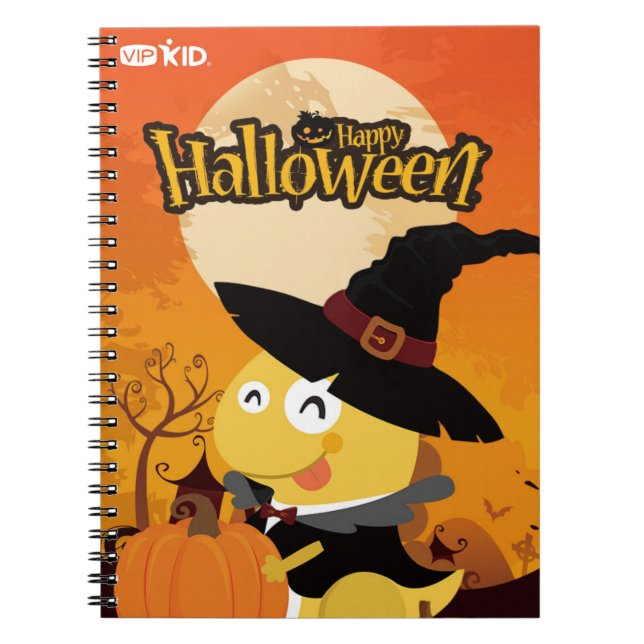 Anteckningsbok B för VIPKID Halloween Med Spiral (Framsidan)