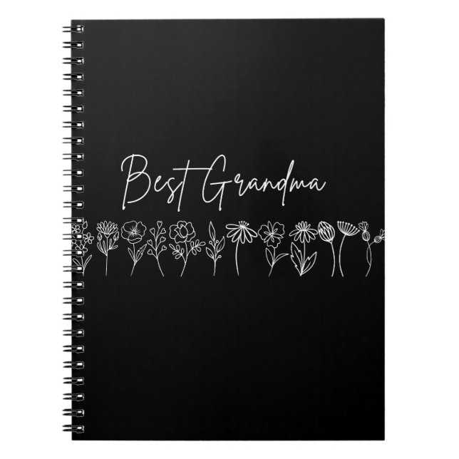 Anteckningsbok - Best Grandma Wildblommor Journal (Framsidan)