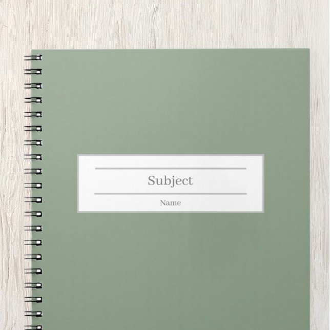 Anteckningsbok för anpassad benämning och Subjekt- (Custom School Subject Notebook)