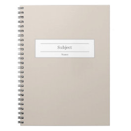 Anteckningsbok för anpassad benämning och Subjekt-