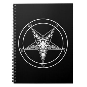 Anteckningsbok för Baphomet gammal stilspiral