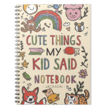 Anteckningsbok för citattecken från mitt barn