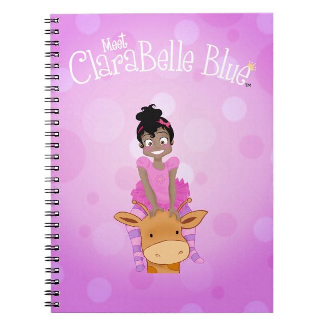 Anteckningsbok för ClaraBelle blåttspiral Med Spiral (Framsidan)