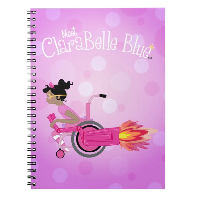 Anteckningsbok för ClaraBelle blåttspiral Med Spiral (Framsidan)