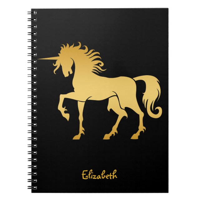 Anteckningsbok för dansUnicornSilhouette Med Spiral (Framsidan)