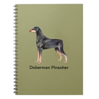 Anteckningsbok för DobermanPinscherhund Med Spiral