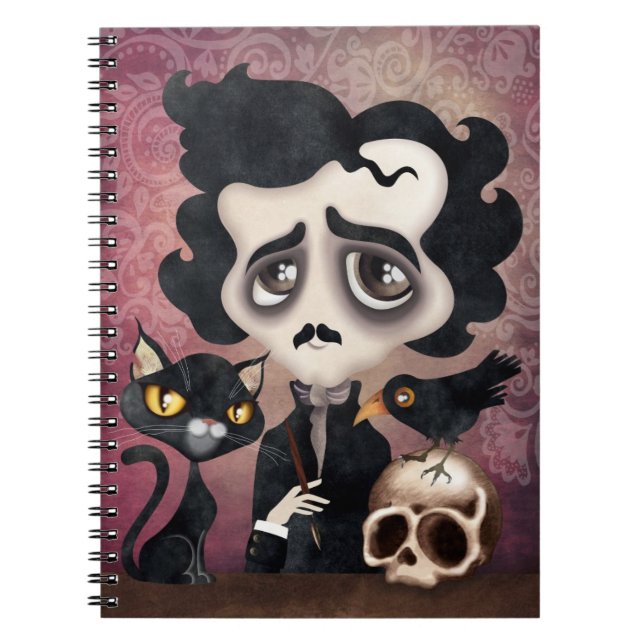 Anteckningsbok för Edgar Poetspiral Med Spiral (Framsidan)