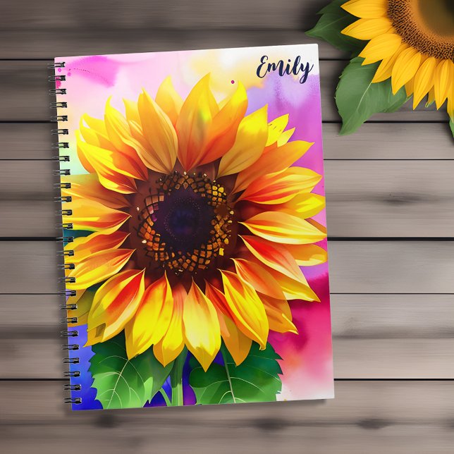 Anteckningsbok för eget namn och solros (Nature's Colors, Your Notebook Wonders! 🌻📒)