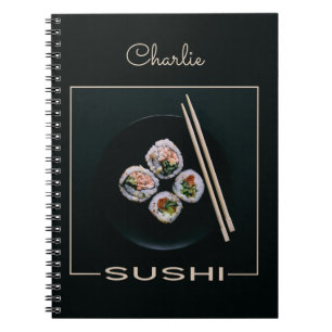 Anteckningsbok för eget Sushi-namn Med Spiral