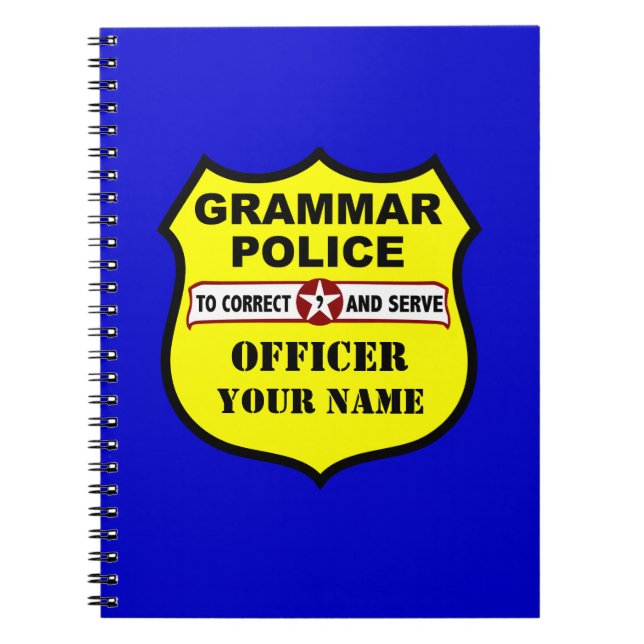 Anteckningsbok för grammatikpolisanpassade (Framsidan)