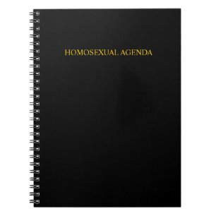 Anteckningsbok "för homosexuell dagordning"