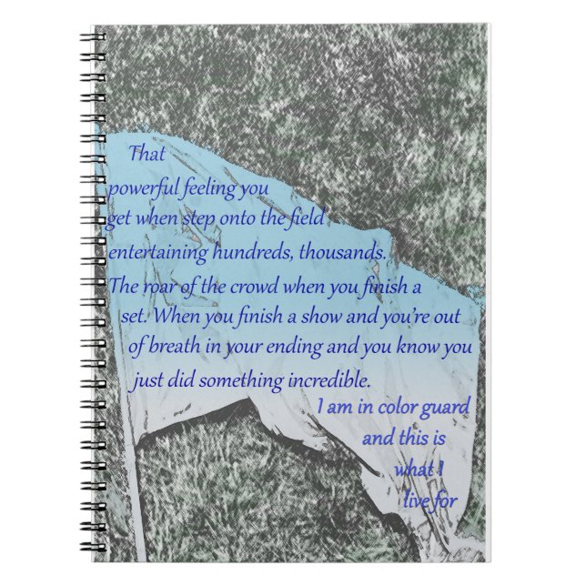 Anteckningsbok för inspiration för färgvaktflagga med spiral (Framsidan)