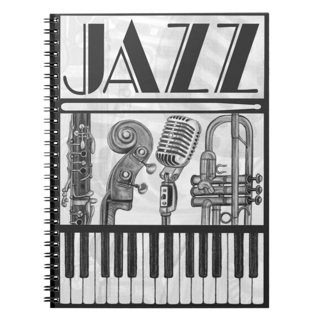 Anteckningsbok för Jazzmusik (Framsidan)