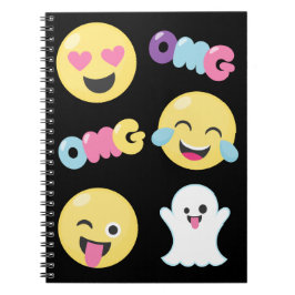 Anteckningsbok för känslor för OMG Emoji spiral