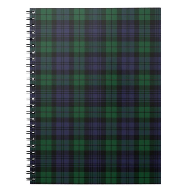 Anteckningsbok för klanCampbell Tartan Med Spiral (Framsidan)