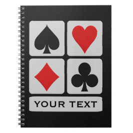 Anteckningsbok för kortspelareanpassningsbar