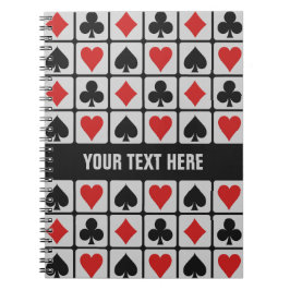 Anteckningsbok för kortspelareanpassningsbar