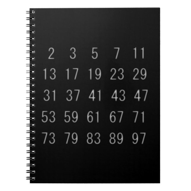 Anteckningsbok för matematik och vetenskap om prim med spiral (Framsidan)