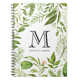Anteckningsbok för Monogram för ram för